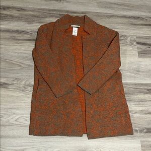 Cozy Orange and Brown Cardigan
